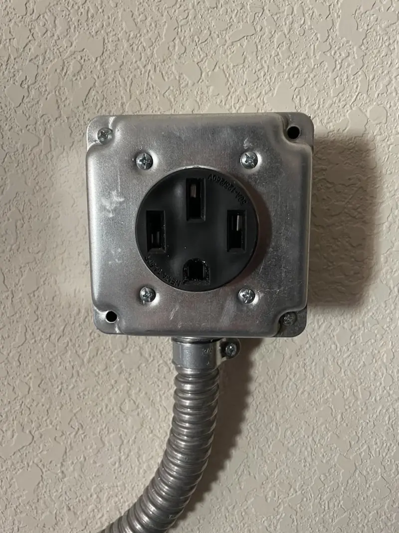 NEMA 14-50 outlet installed for Electrical Panel Upgrade in Ravenna